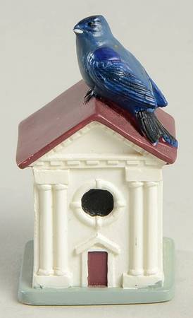 Garden Birdhouse Thimble Collection Purple Martin On Greek Temple - Boxed