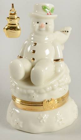 Lenox Treasures Snowman Box Snowy Escapades-Snowman Charm - Boxed