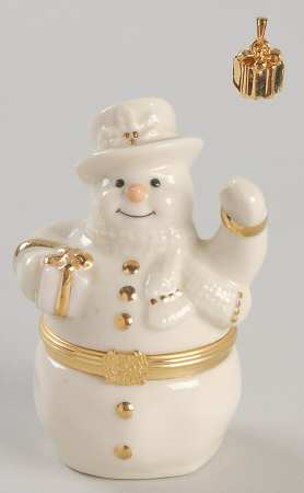 Lenox Treasures Snowman Box The Spirit Of The Season  - Boxed