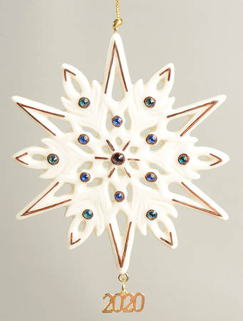 China Snowflake Ornament 2020 Gemmed Snowflake - Boxed