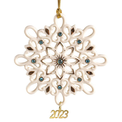 China Snowflake Ornament 2023-Gemmed Snowflake - Boxed