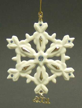 China Snowflake Ornament 2001 Snowflake - With Box