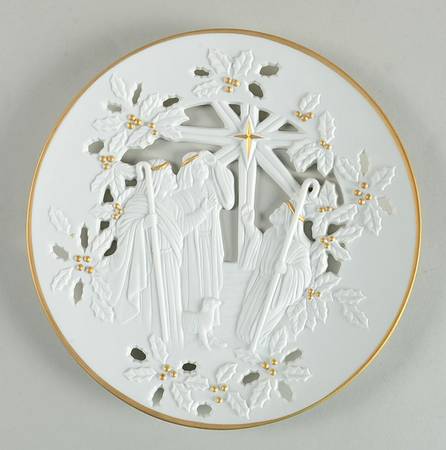 Pierced Nativity Plates Shepherds - Boxed