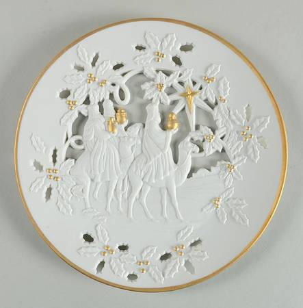 Pierced Nativity Plates Three Kings - No Box