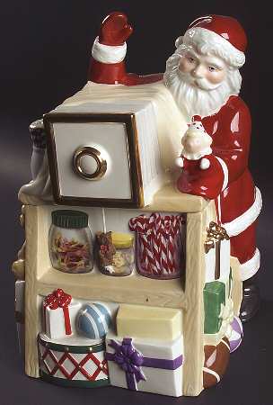 Holiday Village Figurals Musical Candy Box-Santa - Boxed