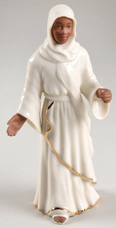 Oh Holy Night-Ebony Nativity Camel Driver-Missing Staff - No Box