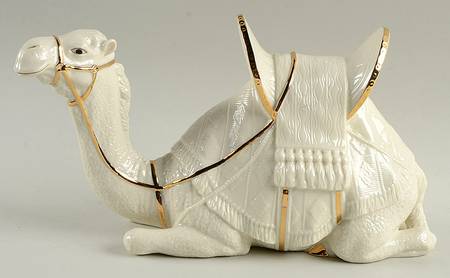 Oh Holy Night-Ebony Nativity Camel-Lying - No Box