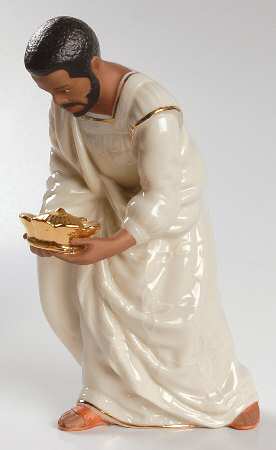 Oh Holy Night-Ebony Nativity Melchoir-King Offering - No Box
