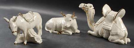 Oh Holy Night-Ebony Nativity Animals-3 Piece Set - Boxed