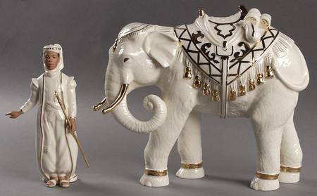 Oh Holy Night-Ebony Nativity Noble Elephant & Driver - Boxed