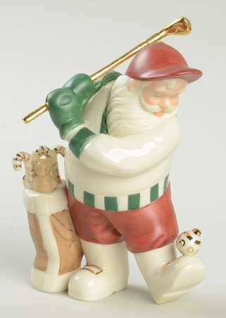 Santa's Pastimes Golfer-Santa With Golf Club - Boxed