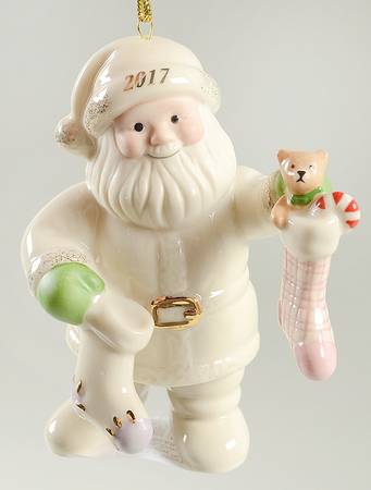 Annual Santa-Ornament Santa's Stockings - Boxed