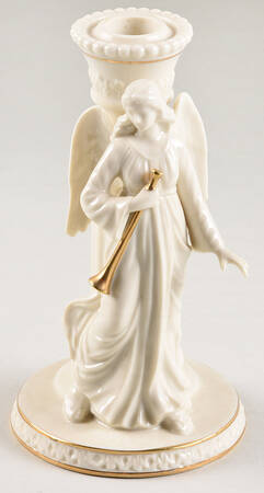 Heavenly Angel Candleholder Angel With Horn-Candlestick - No Box