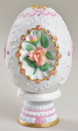 Floral Collector Eggs Rose Blossom Egg-Set Of 2 - Boxed