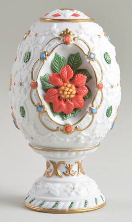 Floral Collector Eggs Poinsettia Blossom Egg-Set Of 2 - Boxed