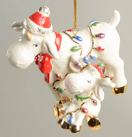 Annual Moose Ornaments Marcie & Baby Marcel Moose - Boxed