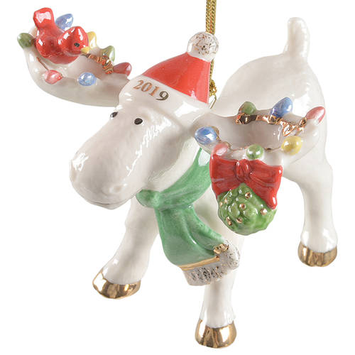 Annual Moose Ornaments Under The Mistletoe Marcel - Boxed