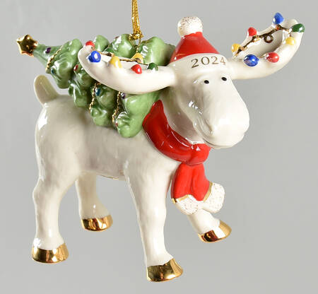 Annual Moose Ornaments 2024 Marcel The Moose - Boxed