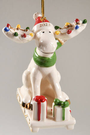 Annual Moose Ornaments 2023 Marcel The Moose - Boxed