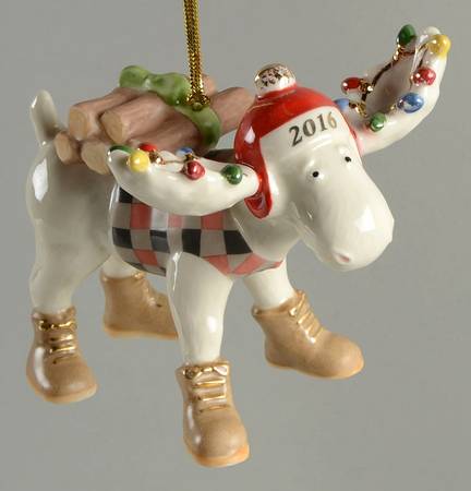 Annual Moose Ornaments Marcel The Lumberjack - Boxed