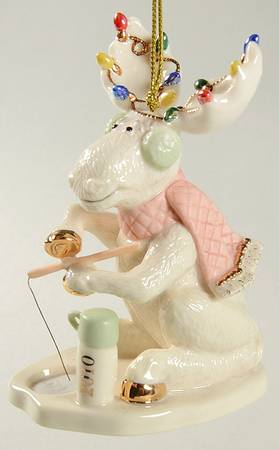 Annual Moose Ornaments Merry Moose Fishing - Boxed