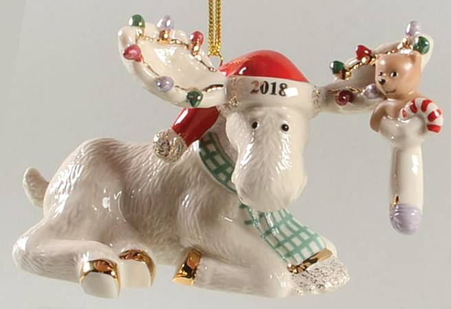 Annual Moose Ornaments Marcel's Christmas Stocking - Boxed