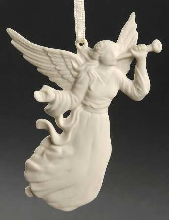 Commemorate 2000 Nativity Angel With Horn-Flat Ornament - No Box