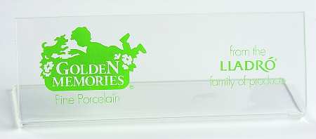 Advertisng Signs Golden Memories Green On Clear - Plastic Advertising Signs