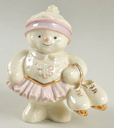 Ivory Snowman Collection Snowy Skater-Girl - No Box