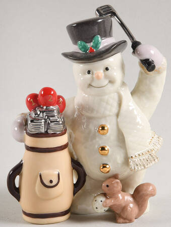 Ivory Snowman Collection Snowman Golfer - No Box