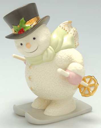 Ivory Snowman Collection Snowy Skier - Boxed
