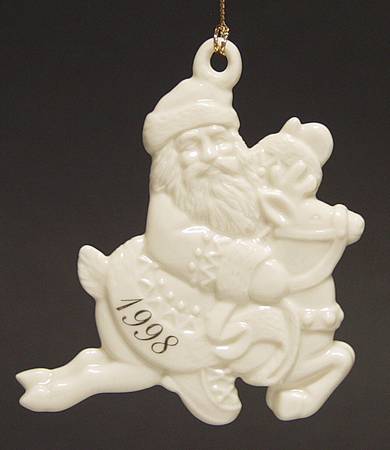 Annual Ivory Ornaments Santa's Midnight Ride - With Box Bx1998