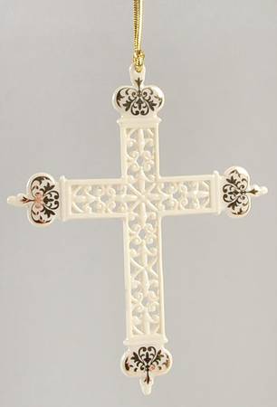 Annual Pierced Cross Ornament Pierced Gold Cross - Boxed