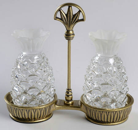 Lenox Crystal Salt & Pepper Sets Hospitality Pineapples W/ Tray - Boxed