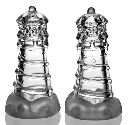 Lenox Crystal Salt & Pepper Sets Seaside Brilliance - Lighthouses - Boxed