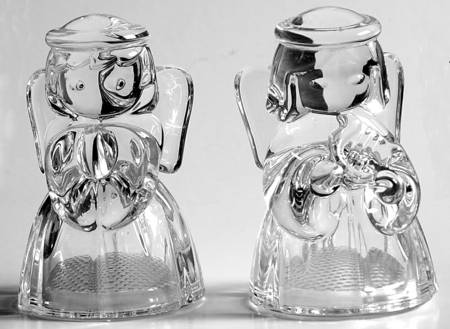 Lenox Crystal Salt & Pepper Sets Hope & Harmony Angel  - No Box