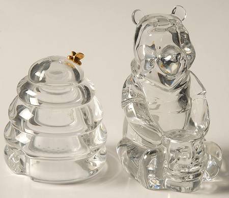 Lenox Crystal Salt & Pepper Sets Winnie The Pooh & Bee Hive - No Box