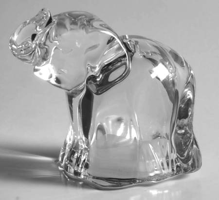 Lenox Crystal Salt & Pepper Sets Elephant Salt-2 Holes - No Box