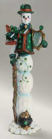 Pencil Snowman Collection Irish Shamrock Snowman - No Box