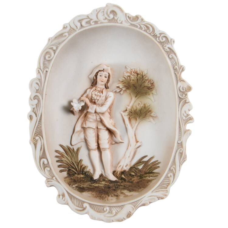Lefton Plates Colonial Couple Plaque Pair - No Box