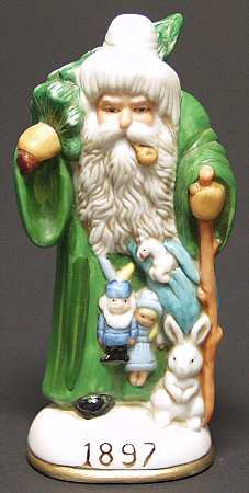 Memories of Santa Czech Santa Dressed In Green - Boxed