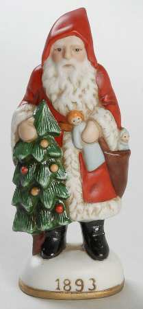 Memories of Santa Santa Holding Tree & Doll - Boxed