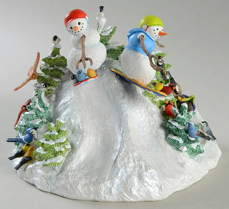 Lynn Bywaters Snowman Collection Shredding The Snow Country - Boxed