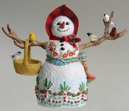 Lynn Bywaters Snowman Collection A Winter Visit Ornament - With Box 53