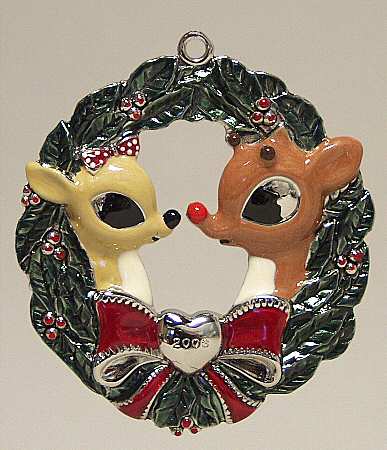 Lenox Metal Ornaments Clarice & Rudolph-Our 1st Christmas - Boxed