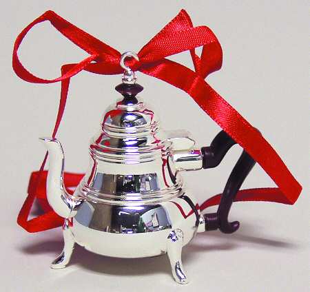 Lenox Metal Ornaments Steeped In Tradition-Teapot - Boxed
