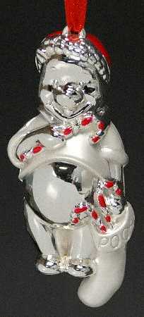 Lenox Metal Ornaments Candy Cane Pooh-Plain - With Box