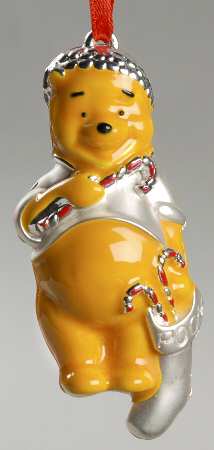 Lenox Metal Ornaments Candy Cane Pooh-Enameled - Boxed