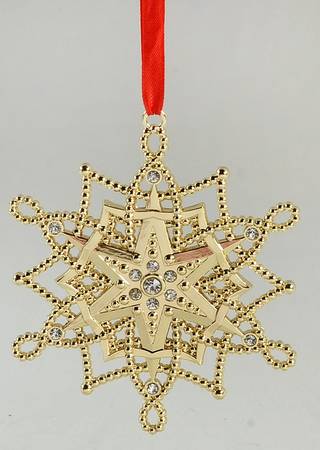Lenox Metal Ornaments Golden Snowflake - Boxed