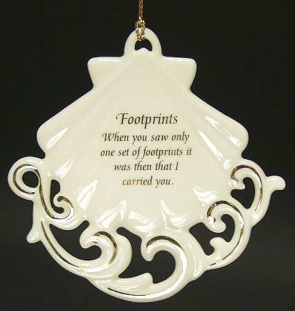 Footprints Ornament Footprints Shell Ornament - With Box